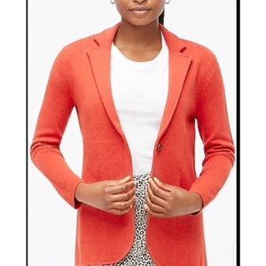 J.Crew Sweater Coral Orange Blazer Size Large